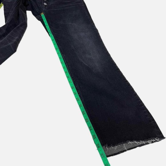 J. Crew Women's Billie 9” Demi Boot Crop Button Fly Jeans Charcoal Black Size 24 - Picture 6 of 11